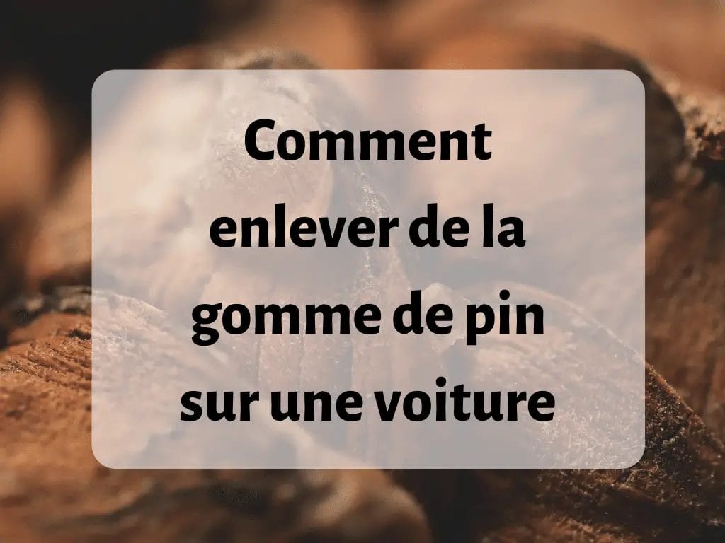 Comment enlever de la gomme de pin sur une voiture VOITURE GO